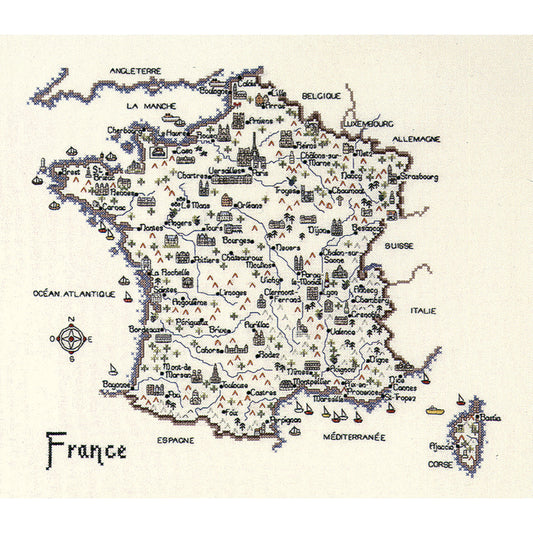 France cross stitch chart pack - WMFR298C