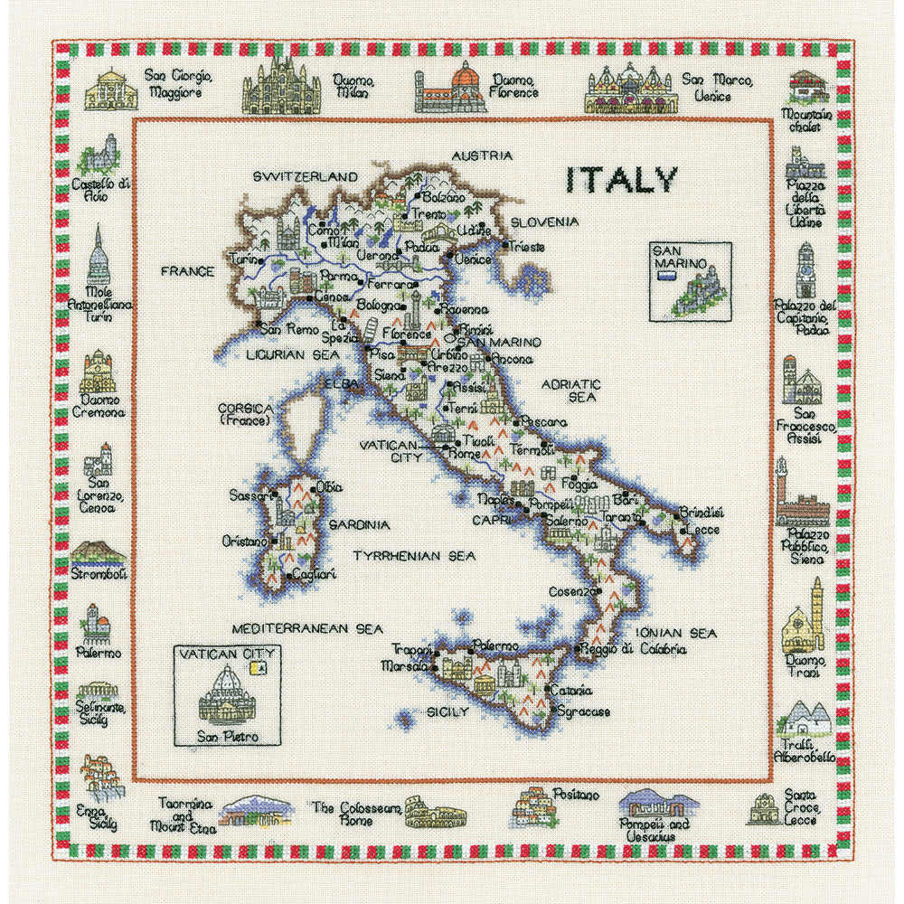 Italy cross stitch chart pack - WMIT583C