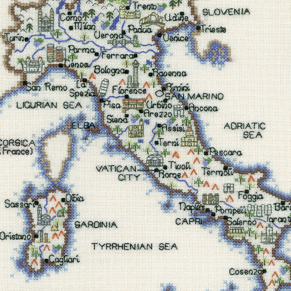 Italy cross stitch chart pack - WMIT583C