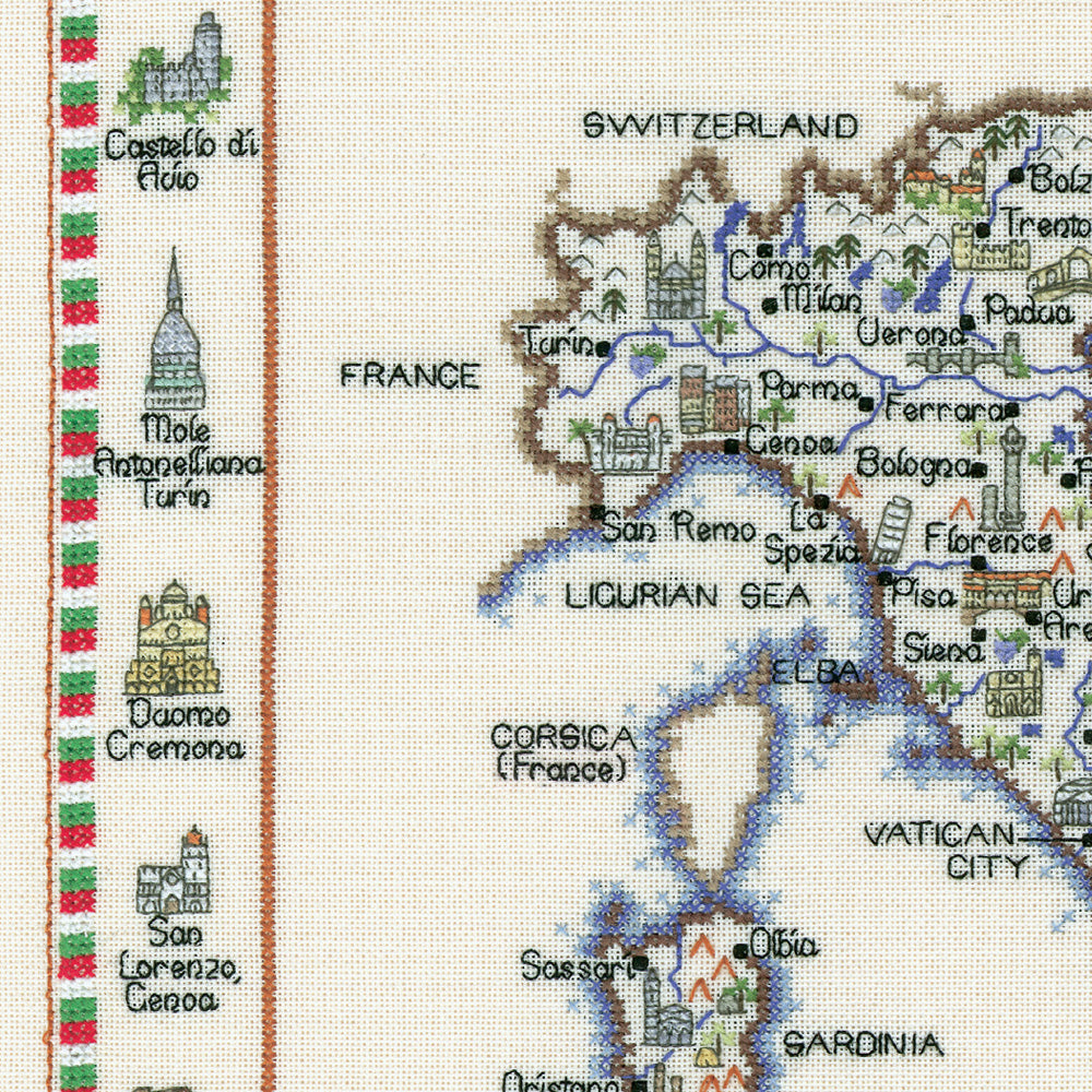 Italy cross stitch chart pack - WMIT583C