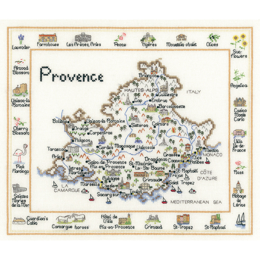 Provence cross stitch chart pack - WMPR1246C