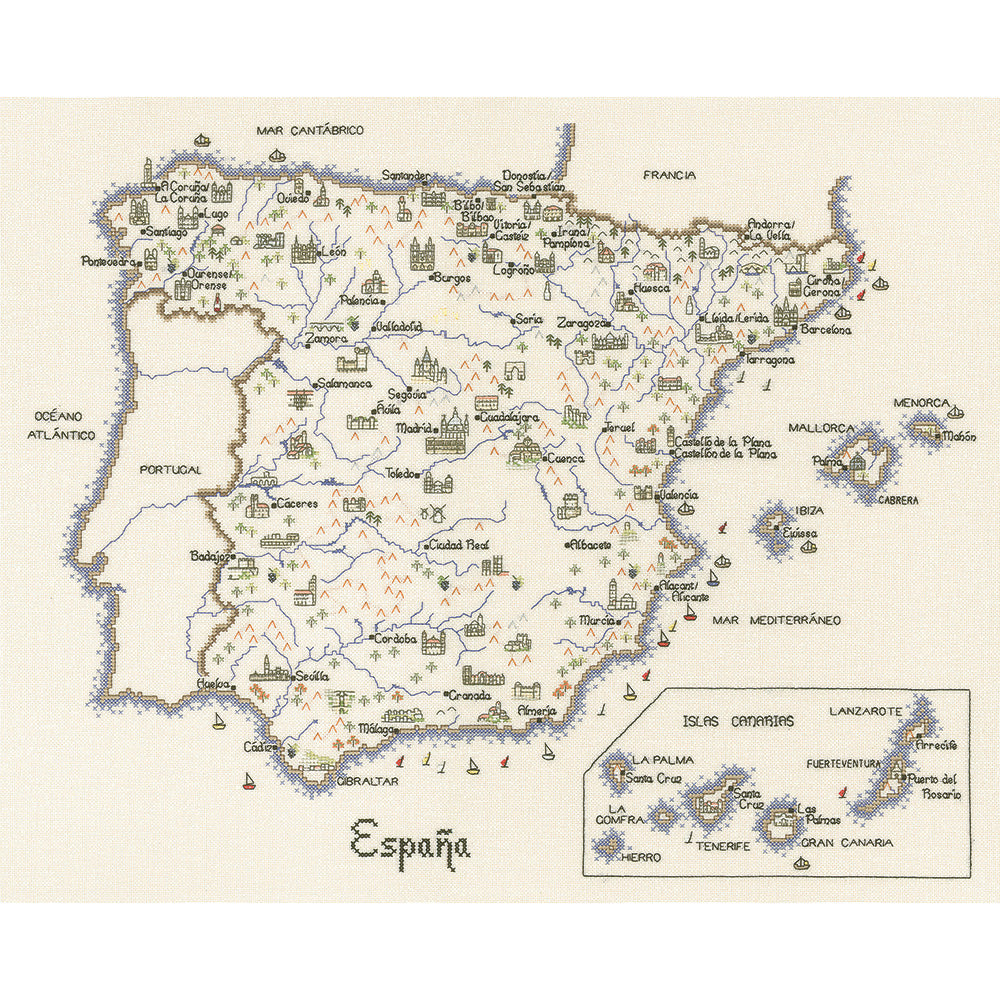 Spain cross stitch chart pack - WMSP367C